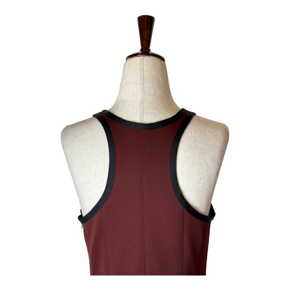 T Alexander Wang Brown Crew Neck Racerback Neoprene Mini Skater Dress Size S‎ - Picture 6 of 11